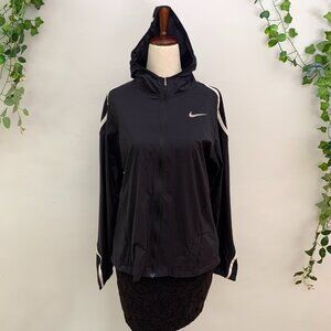 Nike Black White Hooded Windbreaker Size Medium